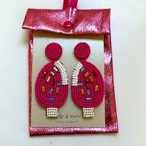 NWOT Ice cream beaded earrings